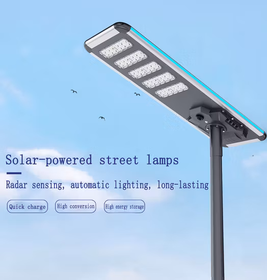 Jardim com certificado CE de alta potência IP66 à prova d'água para exterior LED luz de rua solar