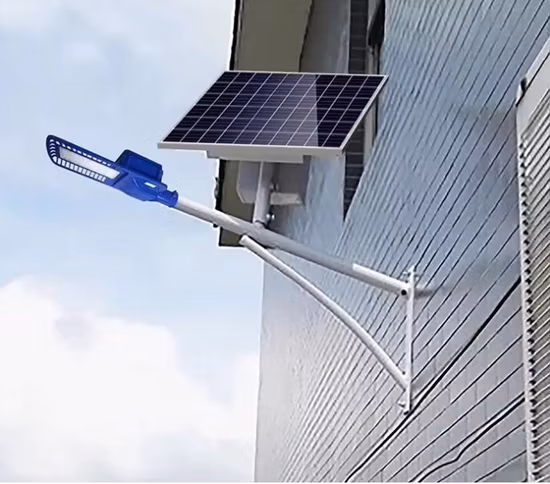 Luz de rua solar inteligente do diodo emissor de luz da fotocélula do PLC Lorawan para a iluminação exterior da estrada principal do jardim 50W