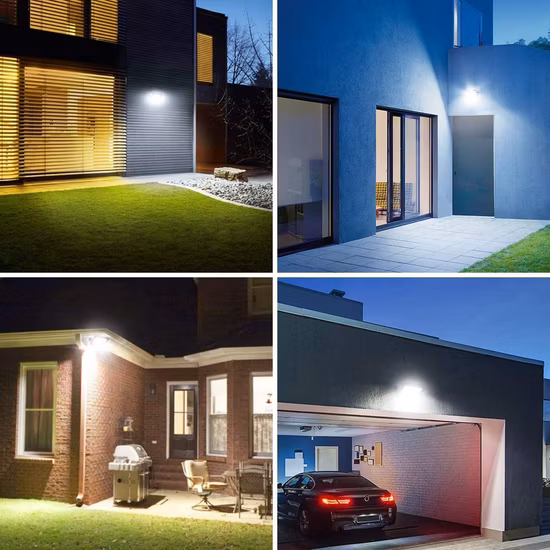 Dekra CB aprovado pela CE de alta qualidade IP65 50W iluminação externa de alta potência à prova d'água jardim quintal três luzes de segurança 50W 100W 200W holofote LED